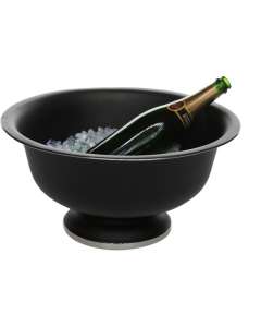 Champagne-emmer op voet - Zwart - D41 x H20 cm