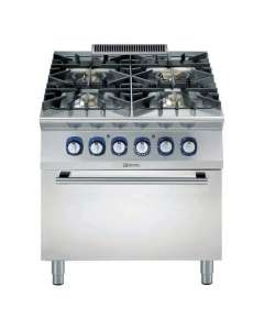 Electrolux Professional, 4-bek fornuis 28kW, oven, 900XP