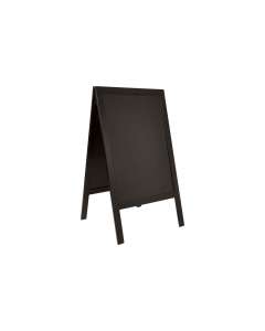 Stoepkrijtbord - 69x56,5x125 cm - Zwart Frame Pinewood Lak